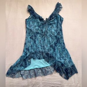 Kimchi Blue Hydi Asymmetric Lace Tunic Top